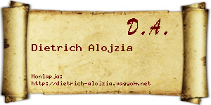 Dietrich Alojzia névjegykártya